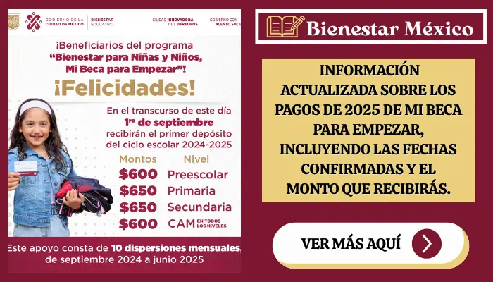 Pagos 2025 de Mi Beca Para Empezar: Fechas Confirmadas y Monto que Recibirás.