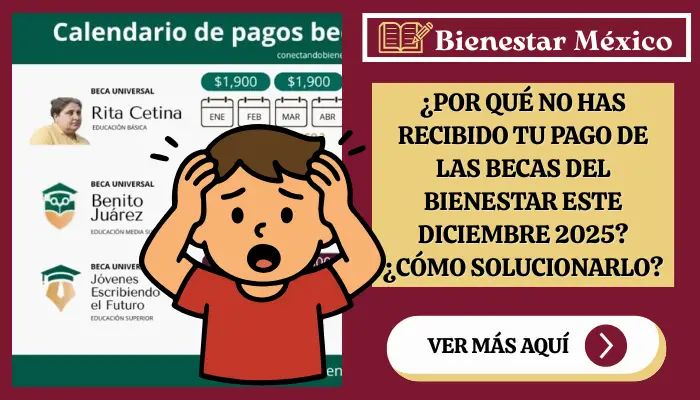 ¿Por qué no has recibido tu pago de las Becas del Bienestar este diciembre 2025?/ ¿cómo solucionarlo?