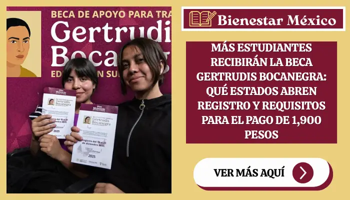 Más estudiantes recibirán la Beca Gertrudis Bocanegra: qué estados abren registro y requisitos para el pago de 1,900 pesos