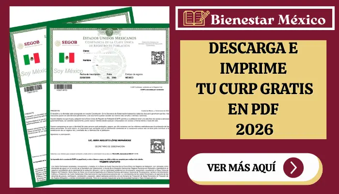 Persona descargando su CURP certificada gratis en PDF desde el sitio oficial gob.mx para imprimirla