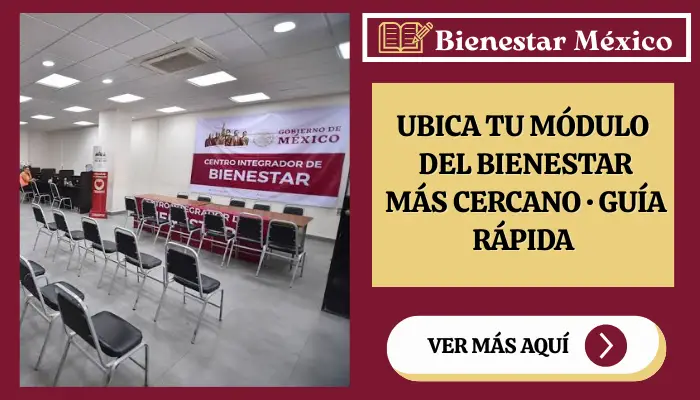 Persona usando el localizador oficial para ubicar el Módulo del Bienestar más cercano a su domicilio