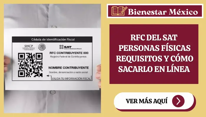 Persona sacando su RFC del SAT para personas físicas en línea desde el portal oficial sat.gob.mx