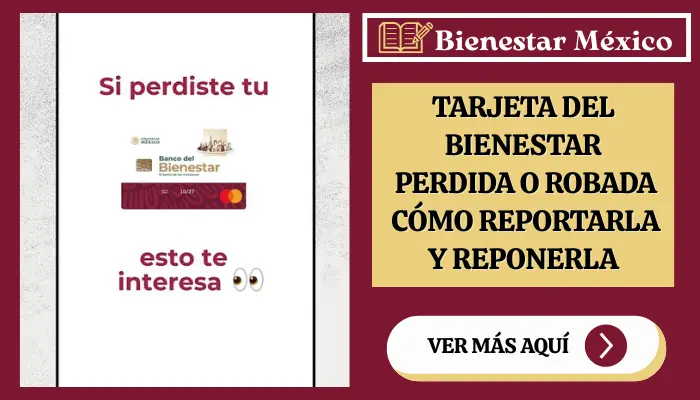 Persona reportando por teléfono su Tarjeta del Banco del Bienestar perdida o robada para bloquearla